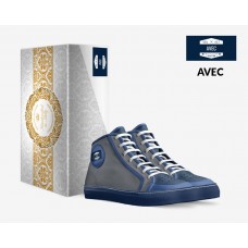 "Avec" Custom Designed Shoes Blue Grey